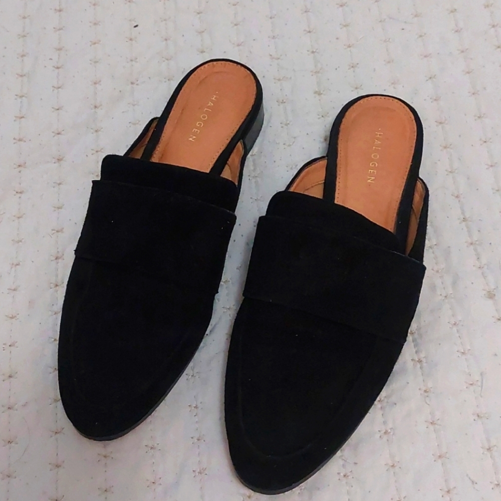 Black suede shoes